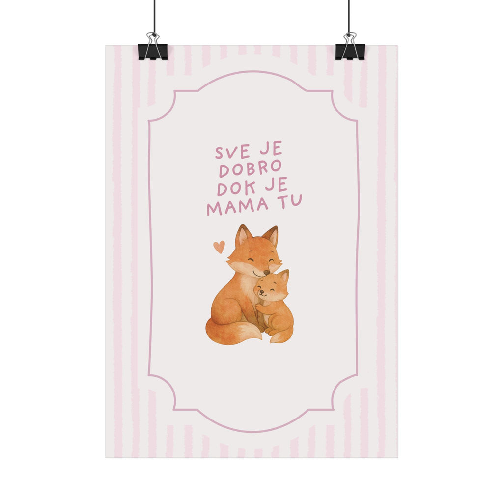 „Alles ist gut, wenn Mama da ist“ | Fuchs Mama & Baby Illustration