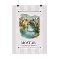 Mostar Poster – Wahrzeichen Illustration | Stadtposter Bosnien und Herzegowina