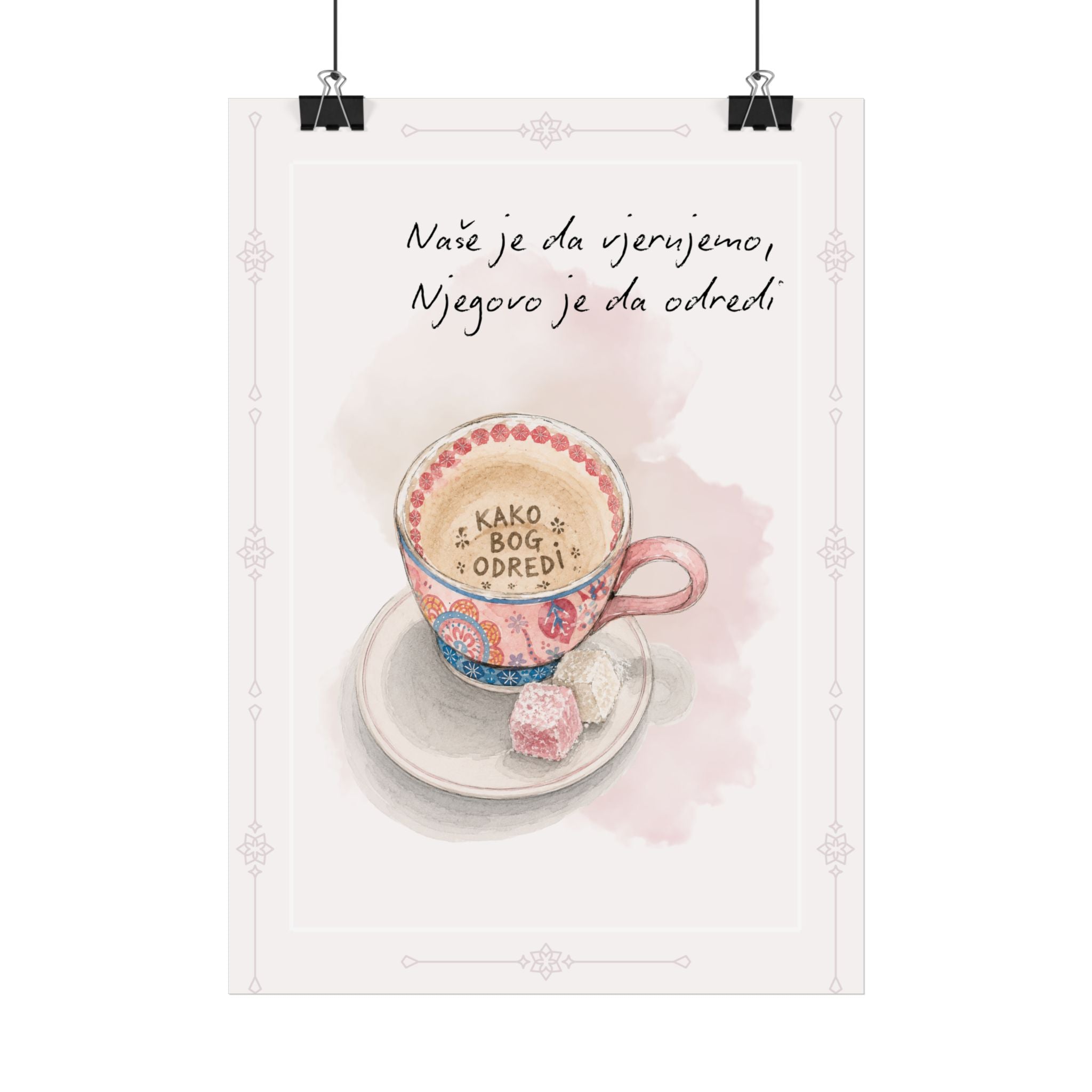 „Wie Gott es bestimmt“ Fildžan Illustrationsposter