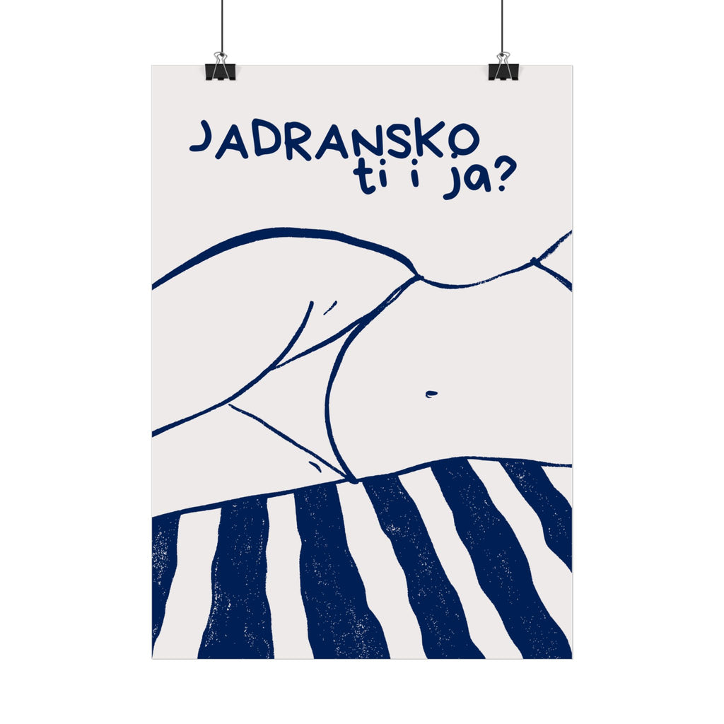 "Adriatisches Meer, du und ich" Poster Line Art