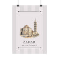 Zadar Poster – Wahrzeichen Illustration | Stadtposter Kroatien