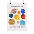 „Unser Sonnensystem“ | Buntes Lernposter für Kinderzimmer