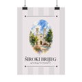 Široki Brijeg Wahrzeichen Illustration | Stadtposter Bosnien und Herzegowina
