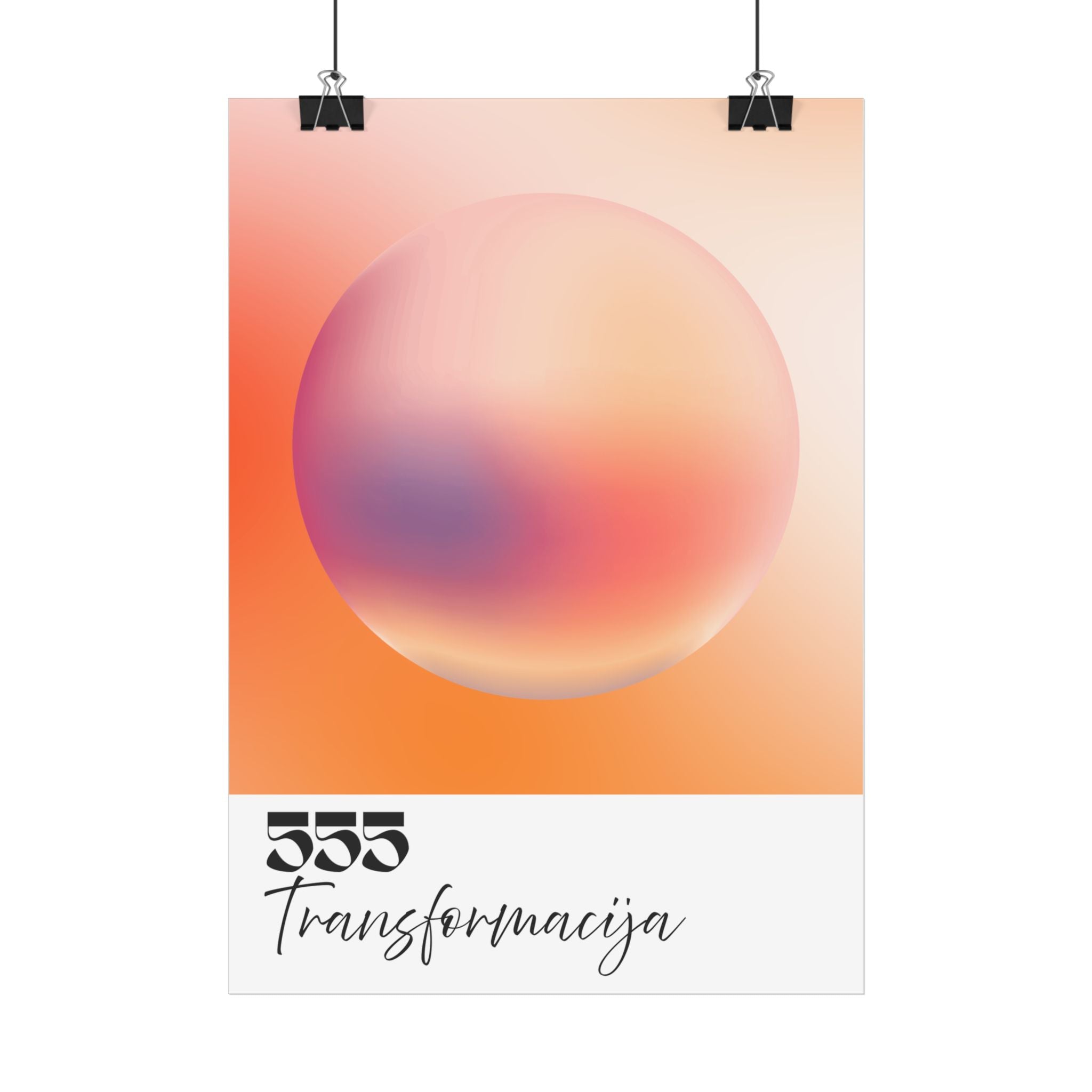 555 Transformacija – Angel Number Wall Art