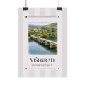 Višegrad Poster – Wahrzeichen Illustration | Stadtposter Bosnien und Herzegowina