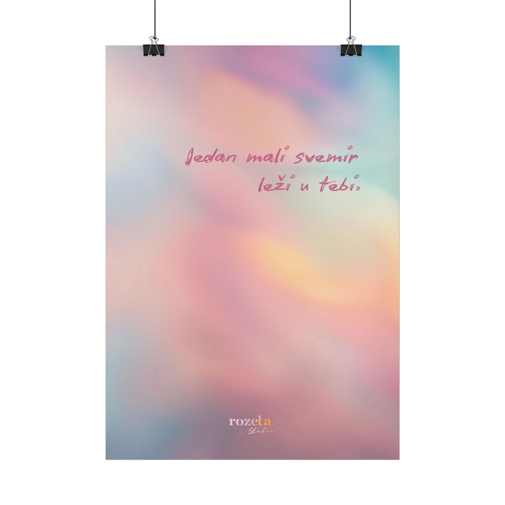 "Jedan mali svemir leži u tebi" Pastel Gradient