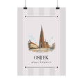Osijek Poster – Wahrzeichen Illustration | Stadtposter Kroatien