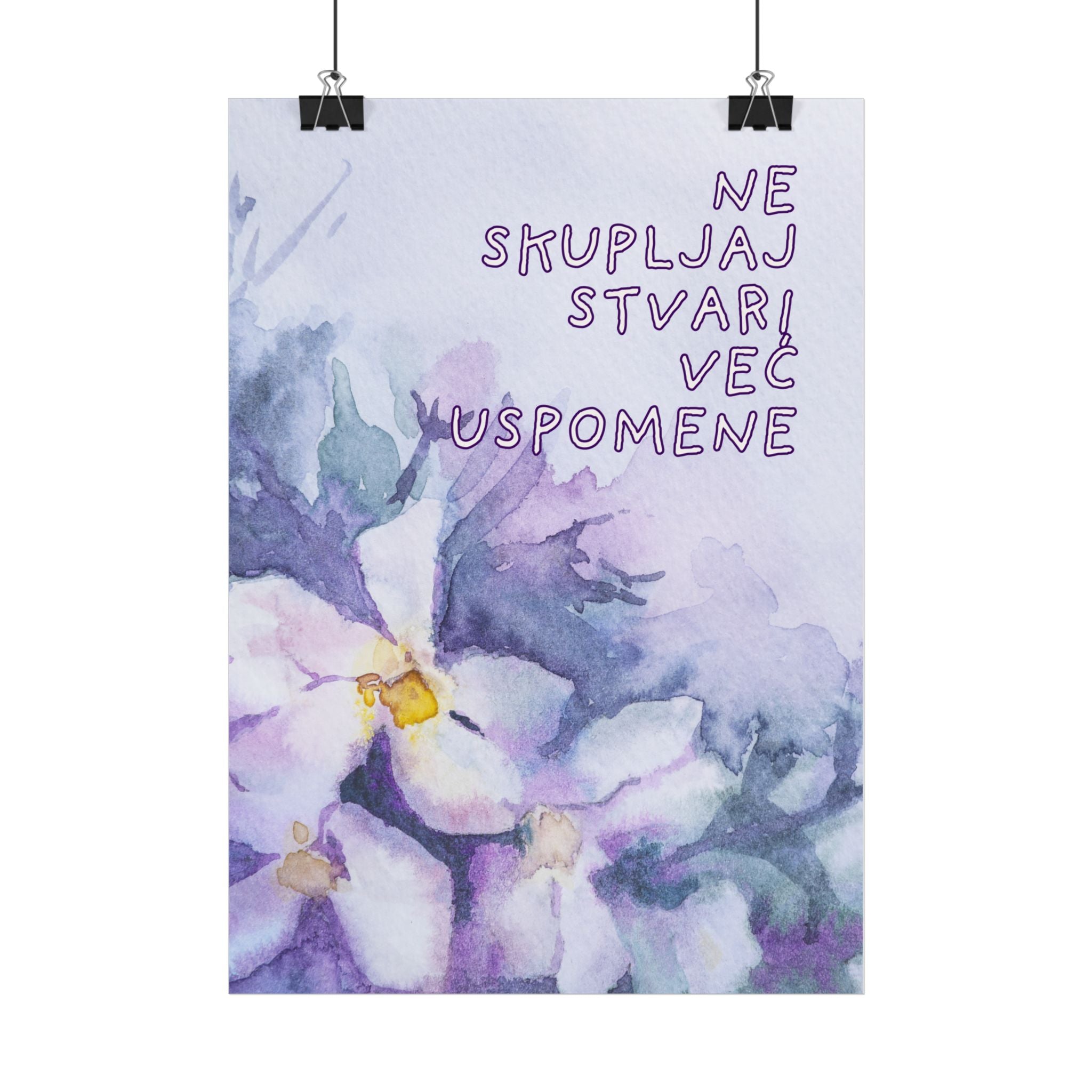 Ne skupljaj stvari, već uspomene | Blumen Wandkunst
