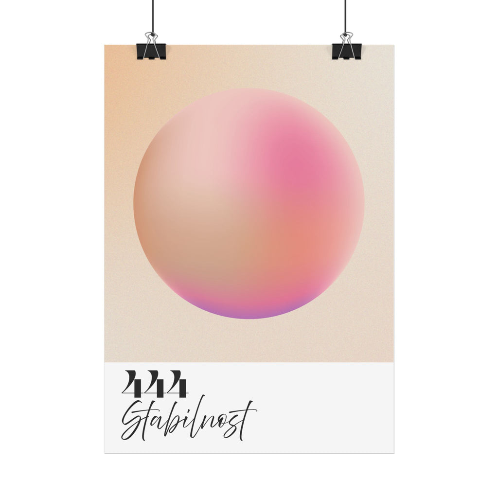 444 Stabilnost – Angel Number Wall Art