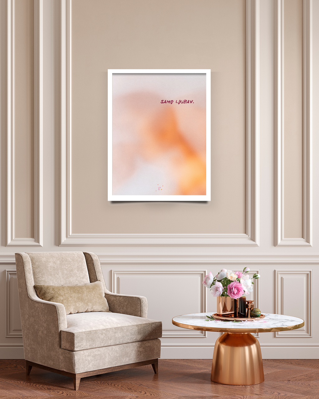 Samo Ljubav – Gradient Poster für Liebe & Positivität