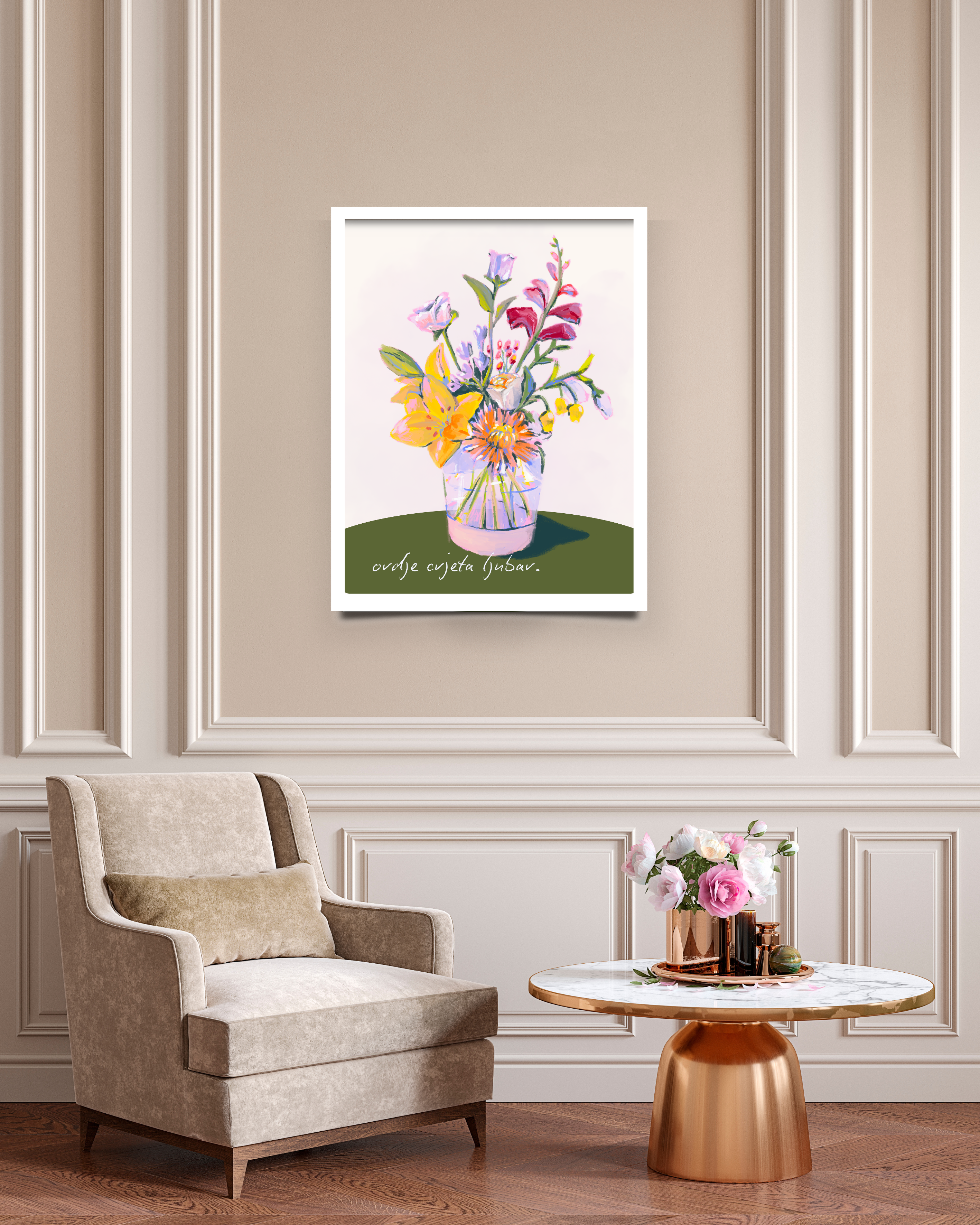 "Ljubav ovdje cvjeta" – Šareni plakat s izjavom