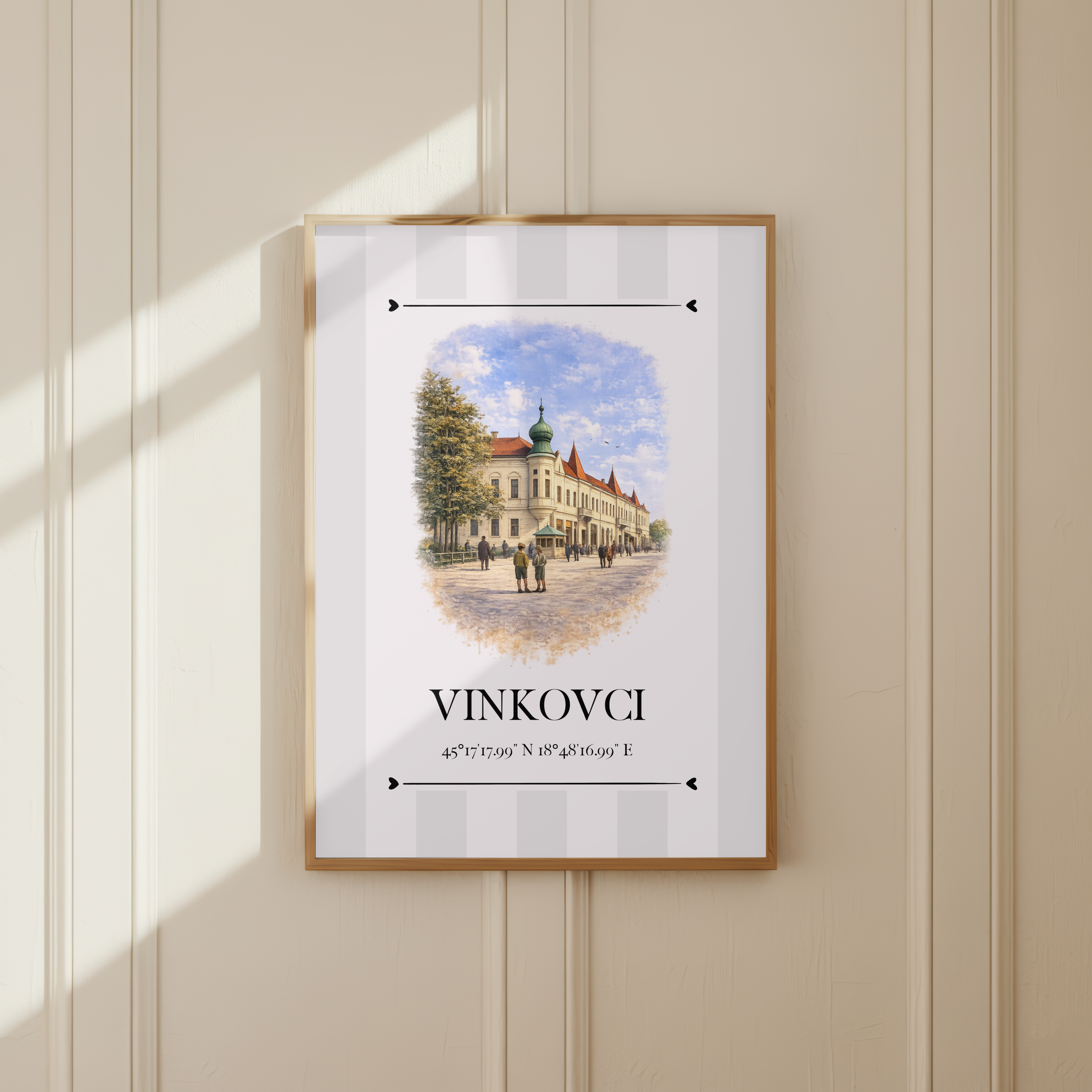 Vinkovci Poster – Wahrzeichen Illustration | Stadtposter Kroatien
