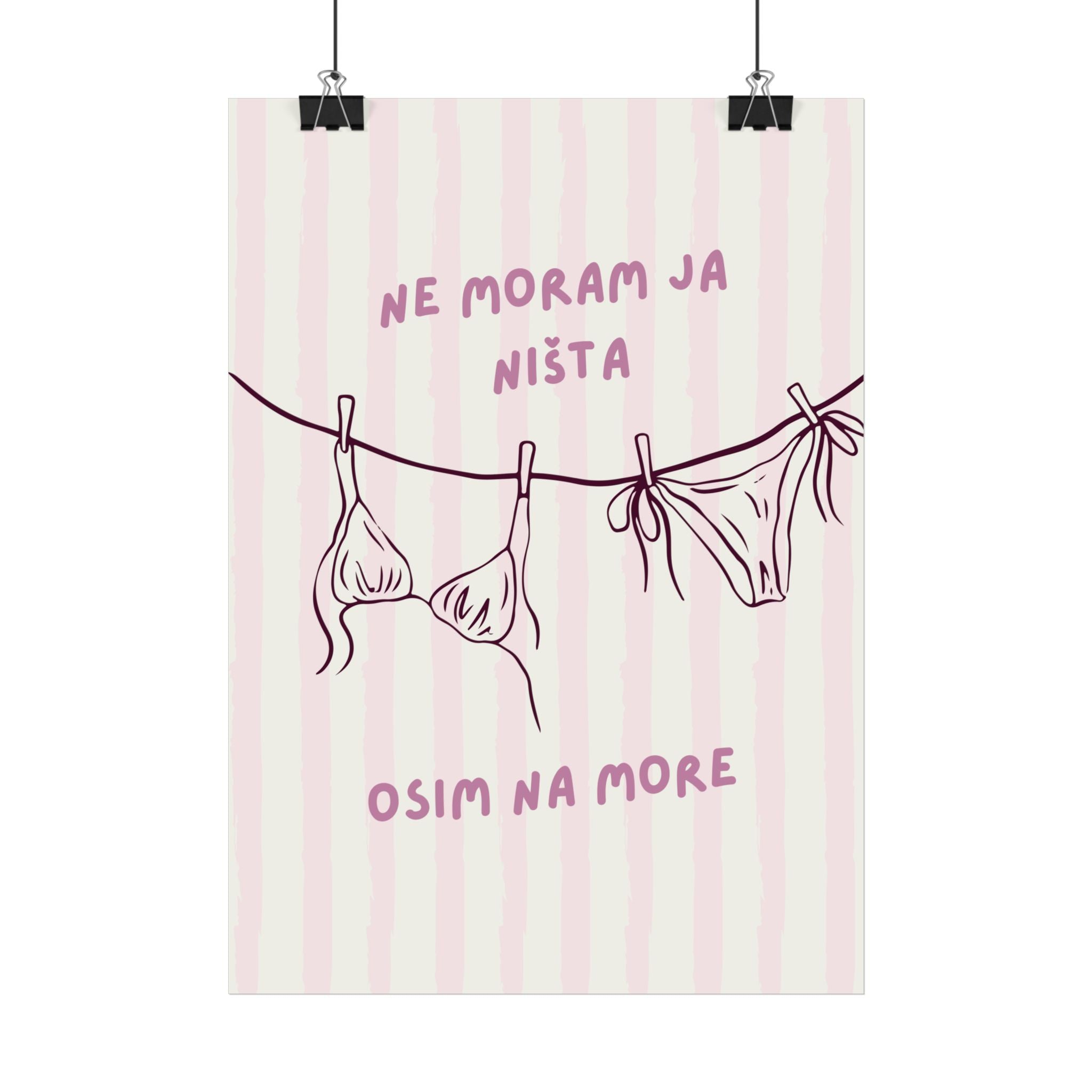 “Ne Moram Ja Ništa” Statement Poster