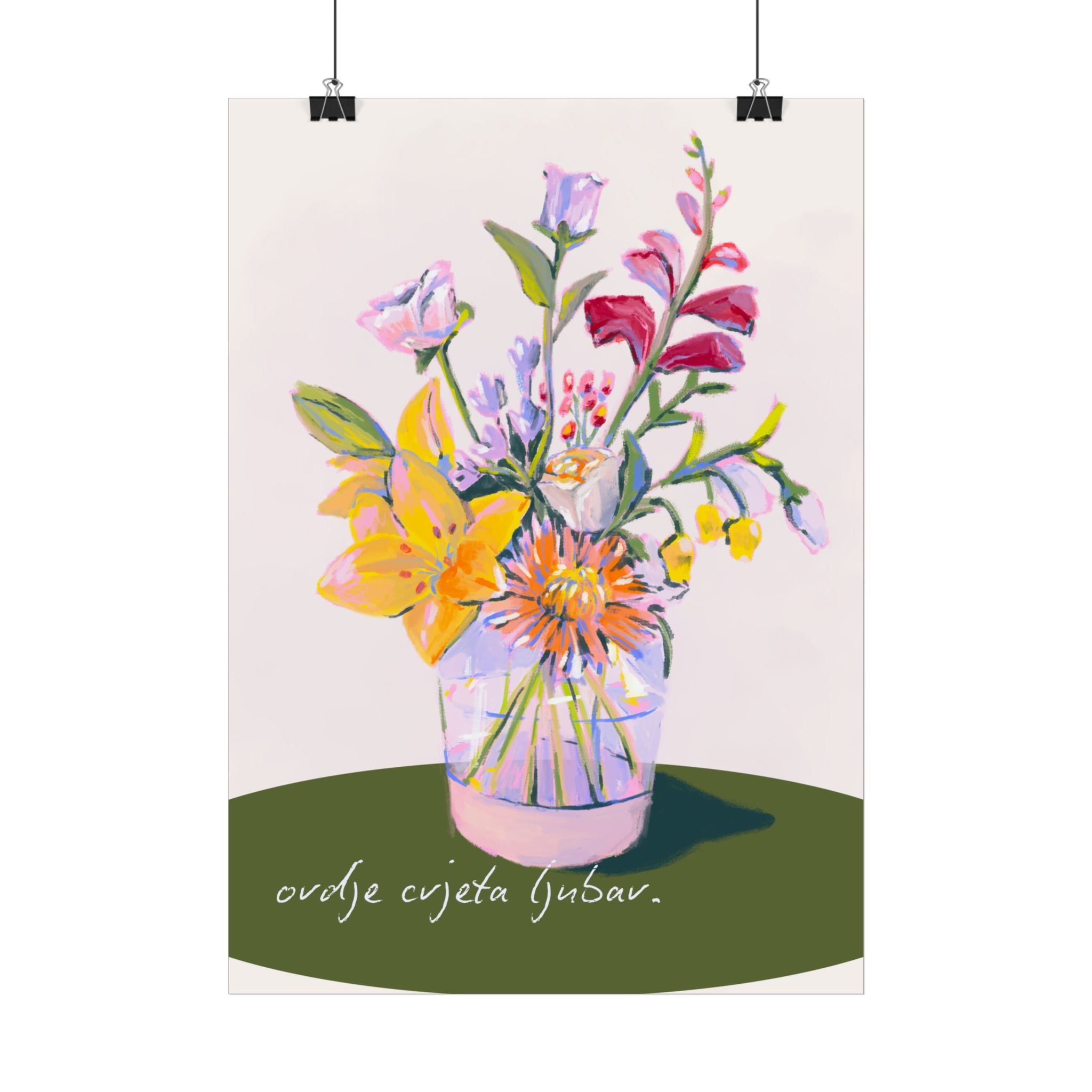 "Ljubav ovdje cvjeta" – Šareni plakat s izjavom