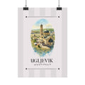 Ugljevik Poster – Wahrzeichen Illustration | Stadtposter Bosnien und Herzegowina