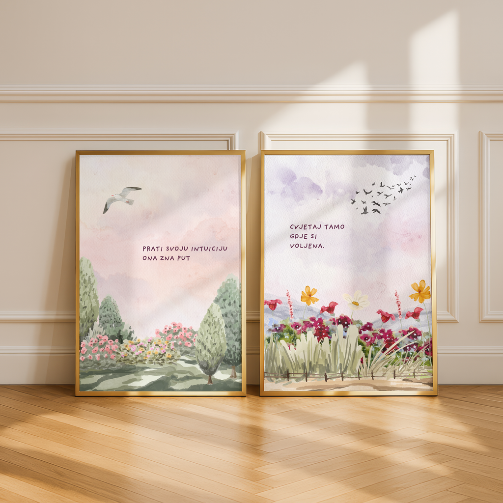 Inspirationsposter – Blühe dort, wo du geliebt wirst