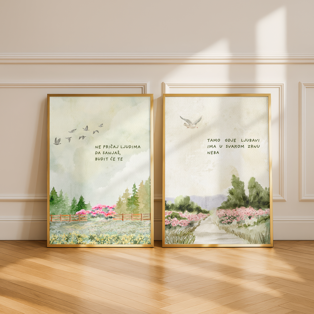 Motivationsposter – Geduld & Erfolg Spruch Poster Natur
