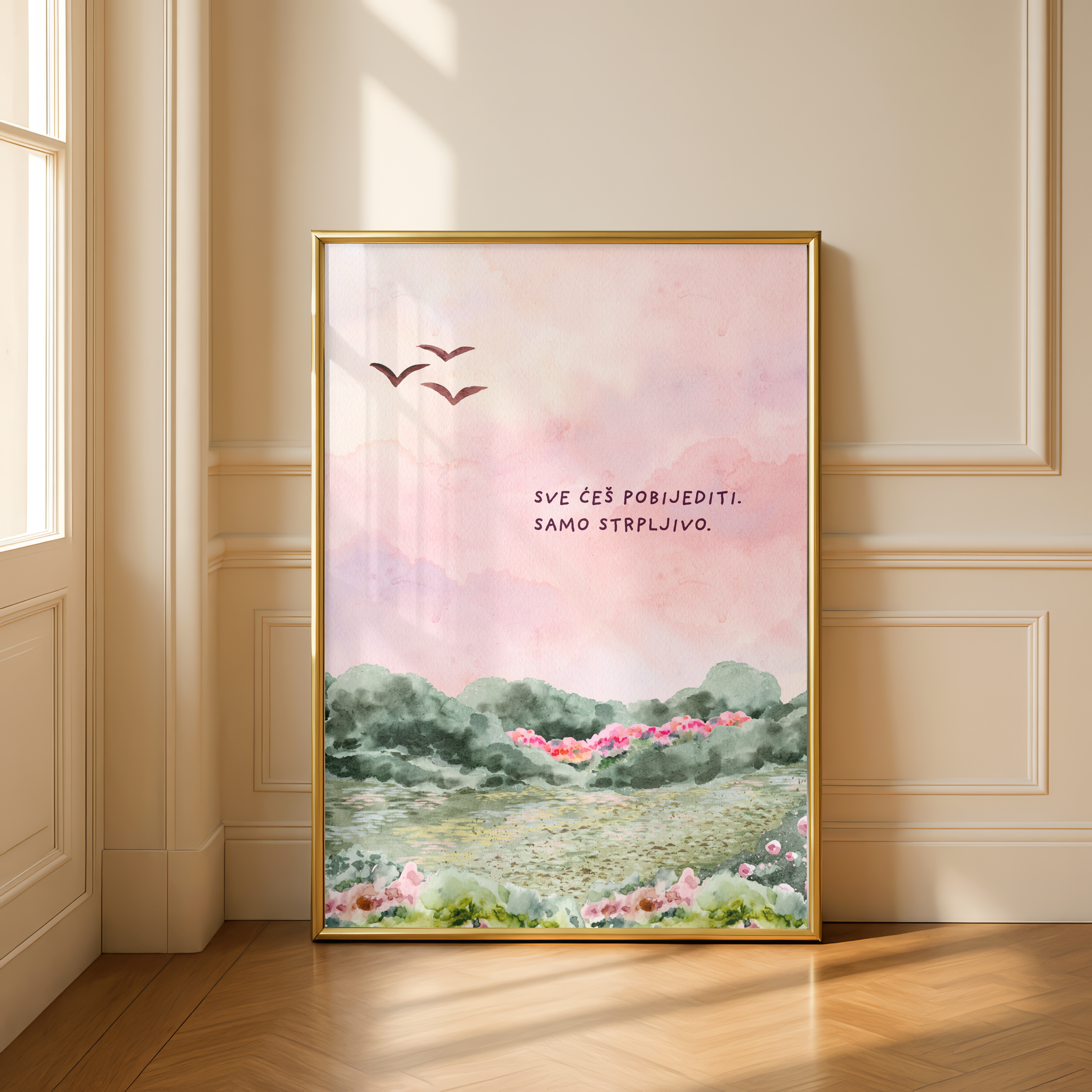 Motivationsposter – Geduld & Erfolg Spruch Poster Natur