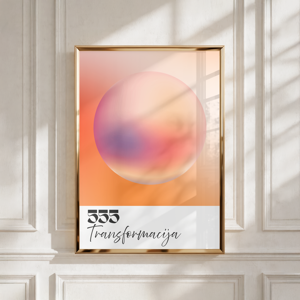 555 Transformacija – Angel Number Wall Art