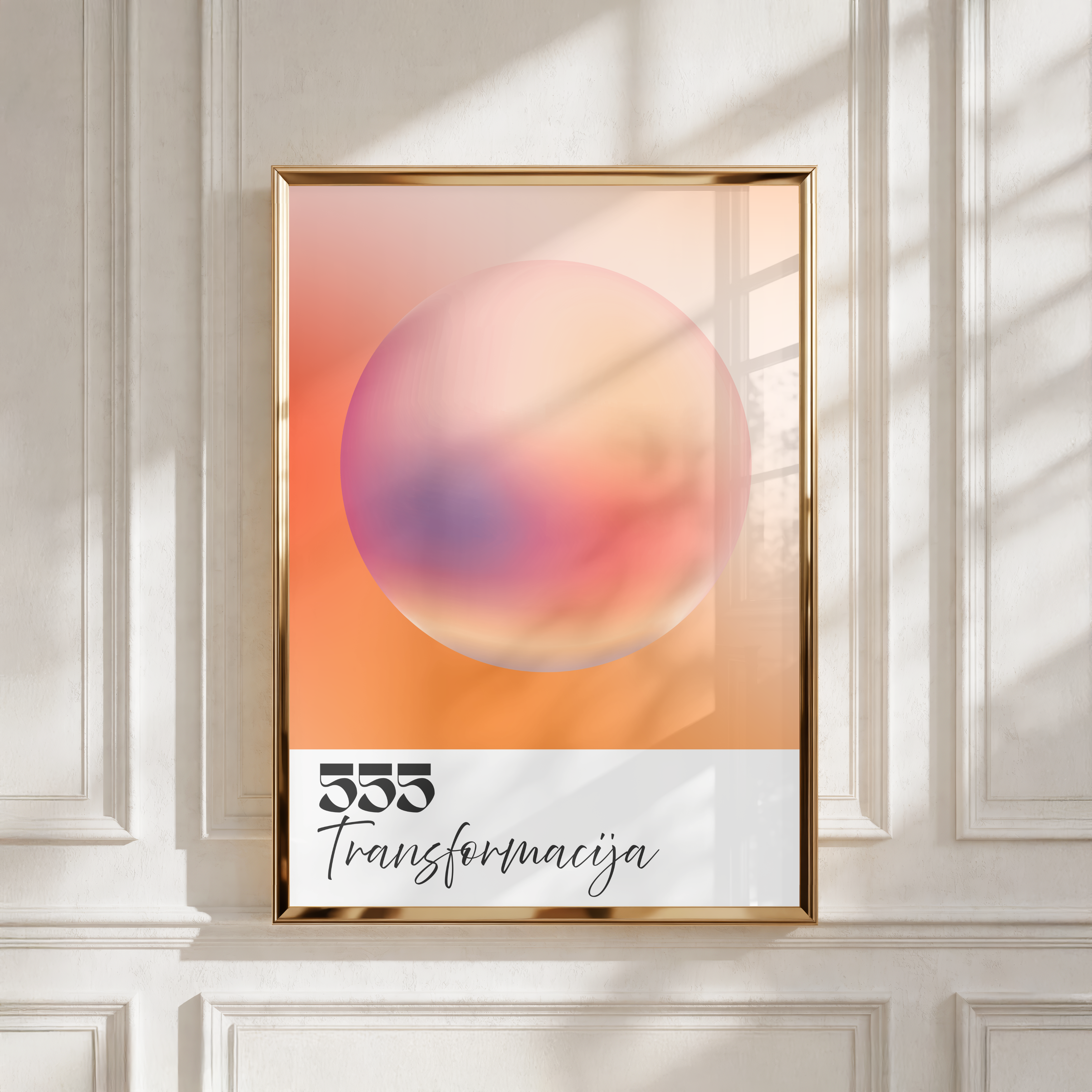 555 Transformacija – Angel Number Wall Art