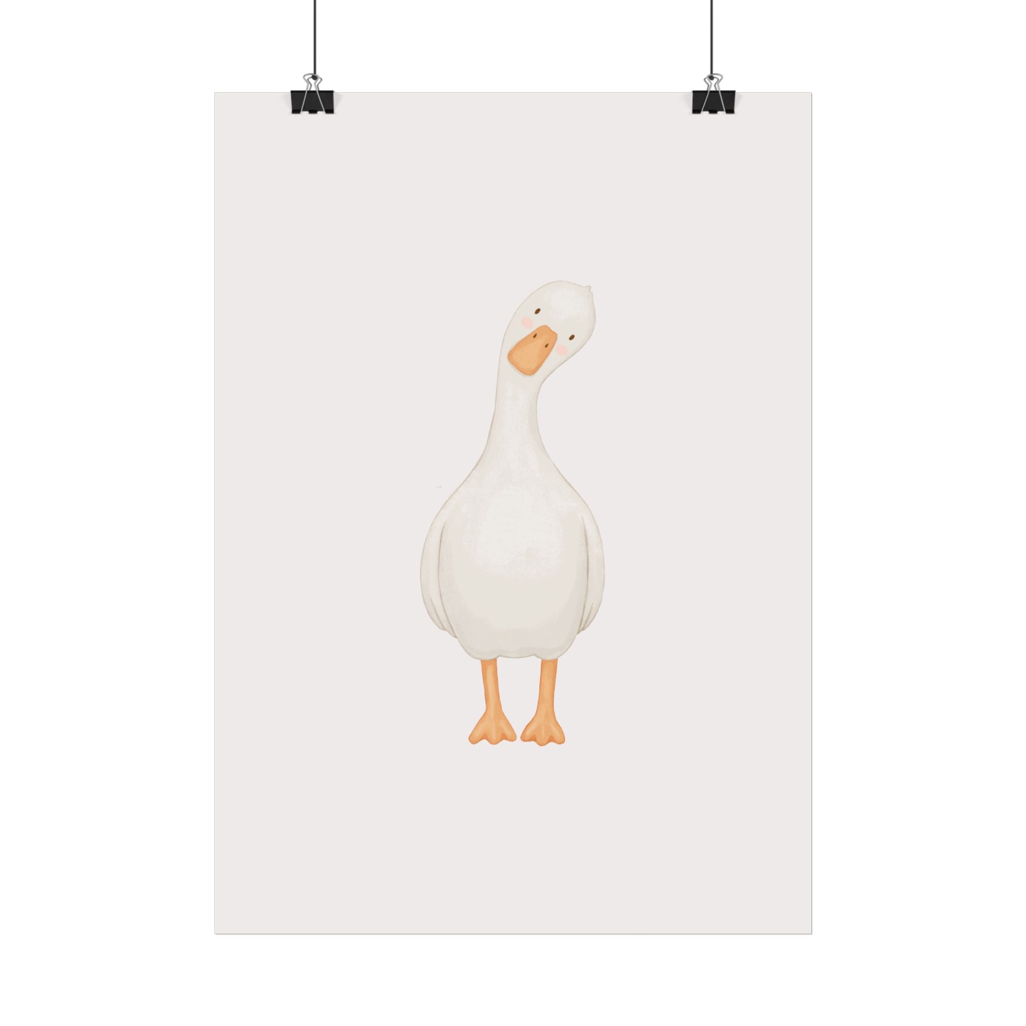 „Neugierige kleine Ente“ | Süße Tier Illustration fürs Kinderzimmer