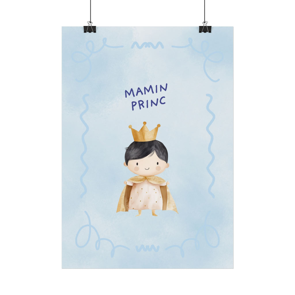 „Mamas kleiner Prinz“ | Süße Jungen Illustration fürs Kinderzimmer