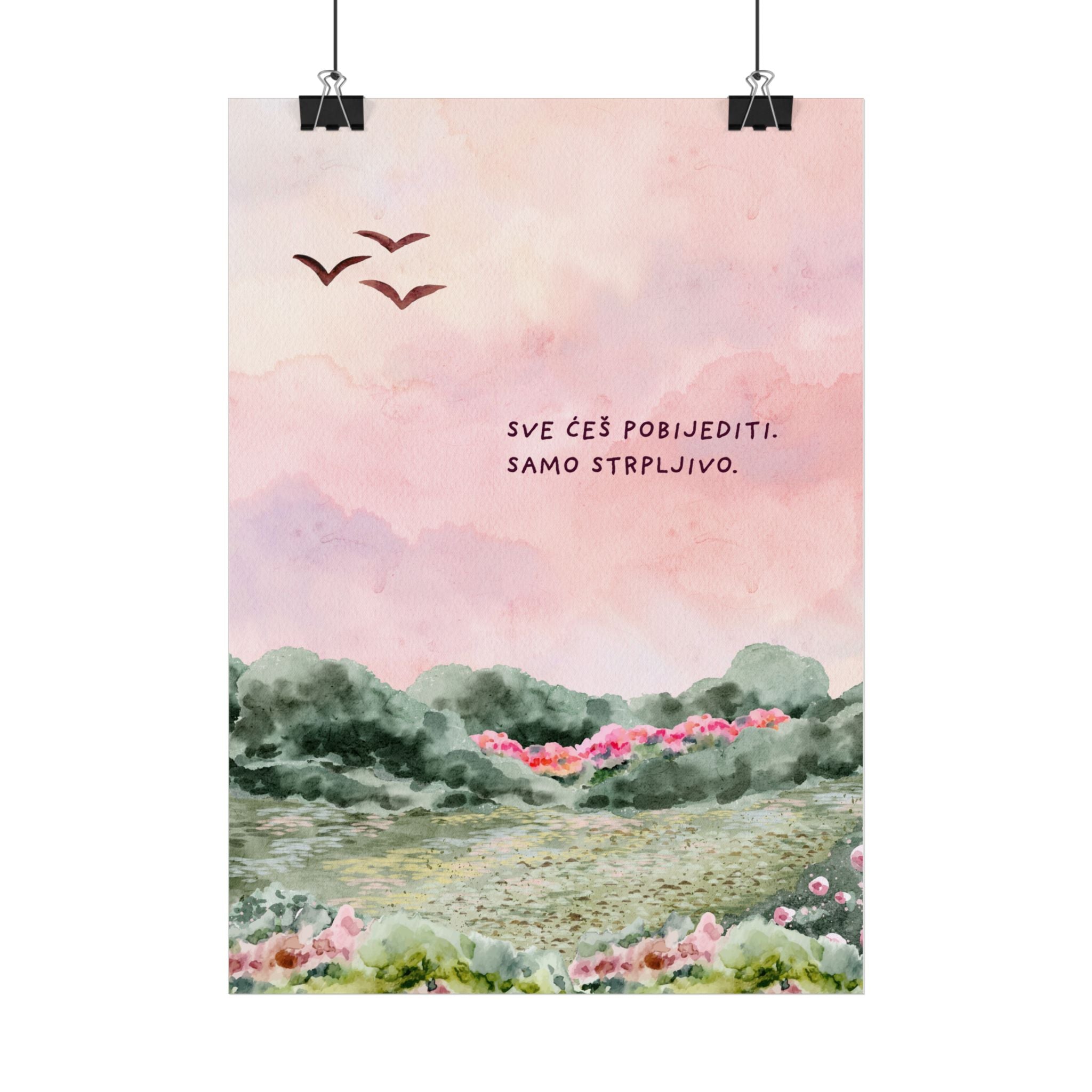 Motivationsposter – Geduld & Erfolg Spruch Poster Natur