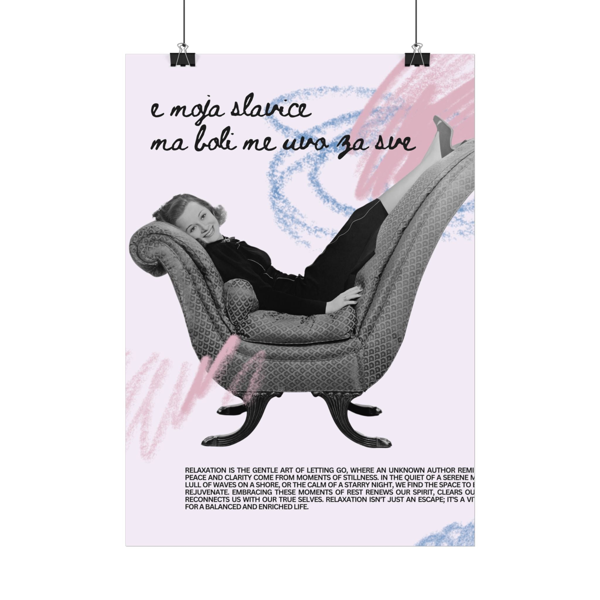„E moja slavice – Unbeschwertes Statement Poster“