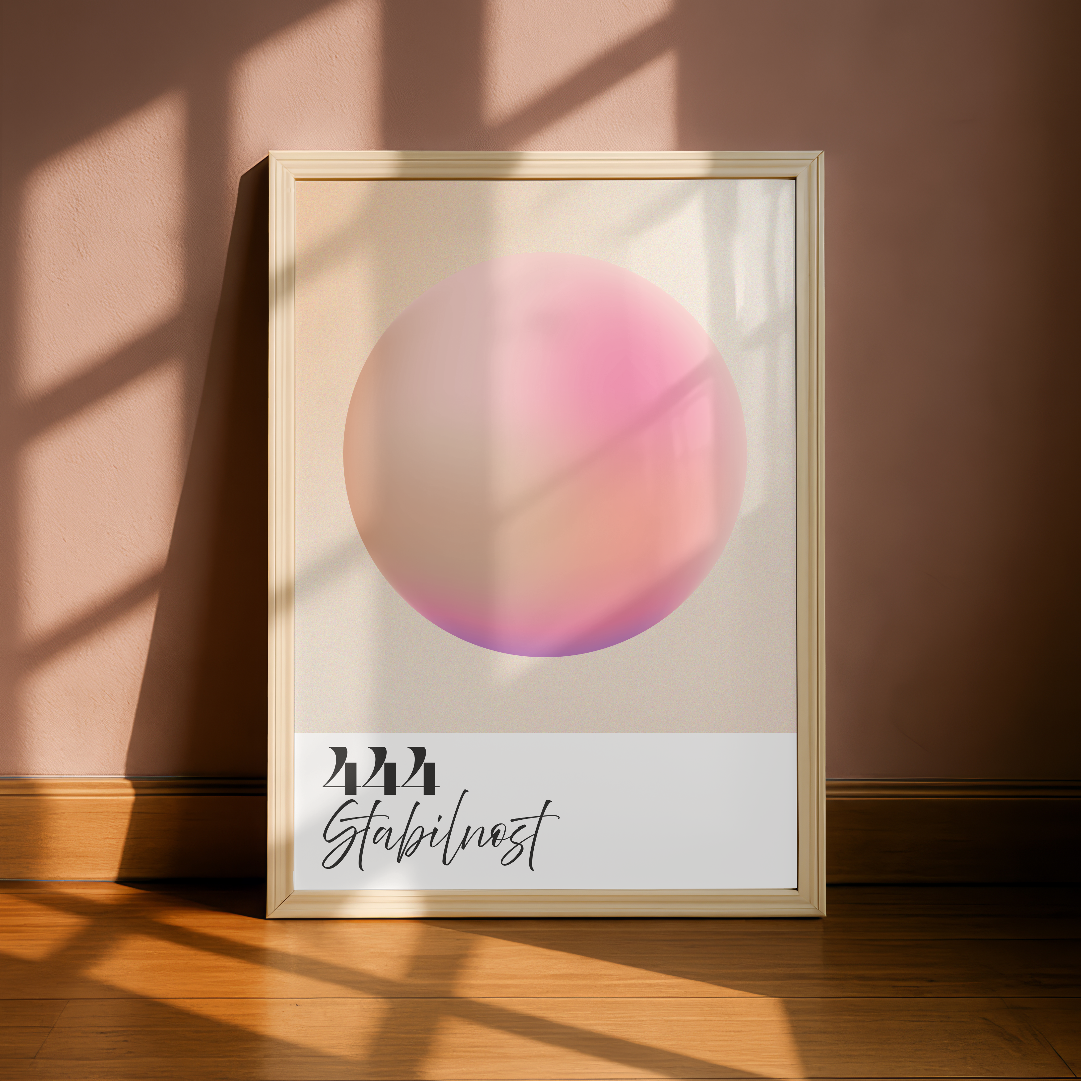 444 Stabilnost – Angel Number Wall Art