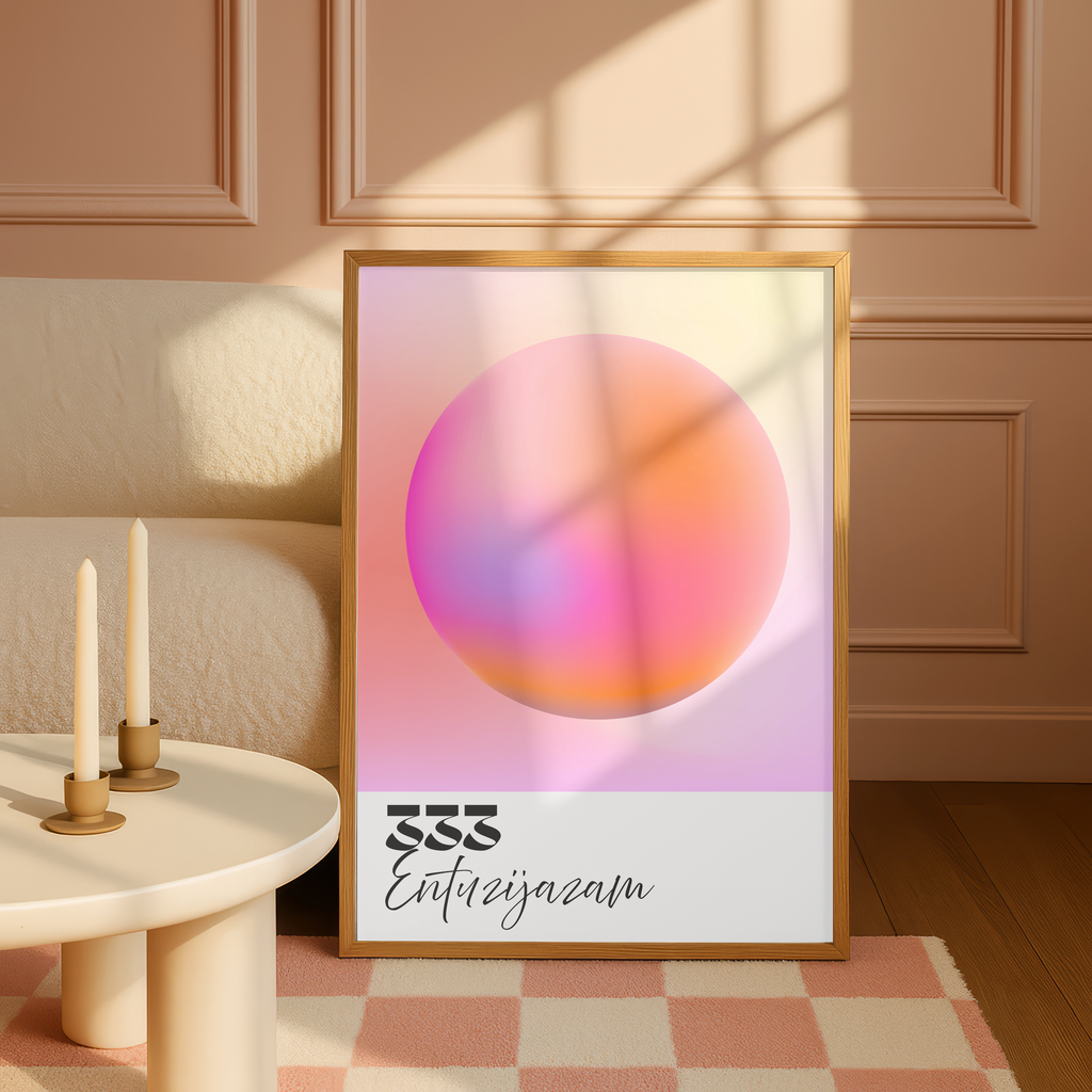 333 Entuzijazam – Angel Number Wall Art