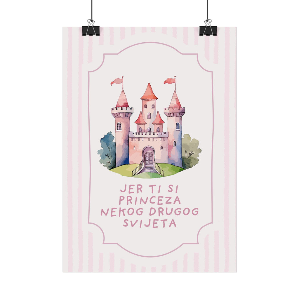 „Du bist die Prinzessin einer anderen Welt“ | Märchenschloss Illustration fürs Kinderzimmer