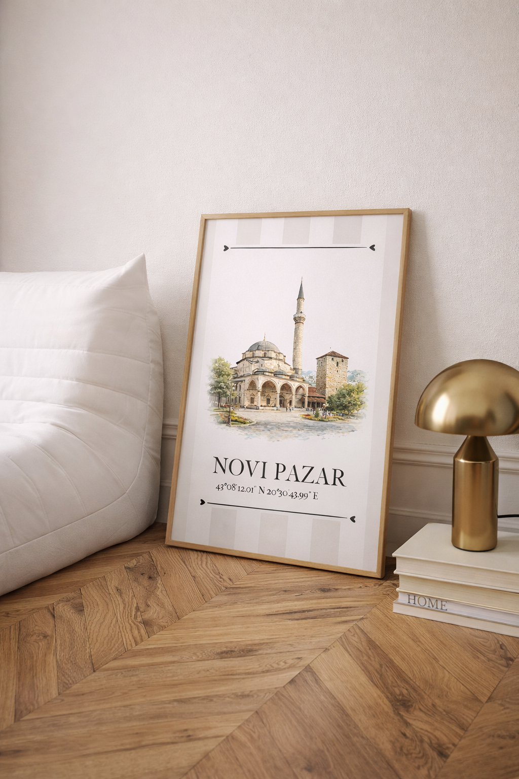 Novi Pazar Poster – Wahrzeichen Illustration | Stadtposter Serbien