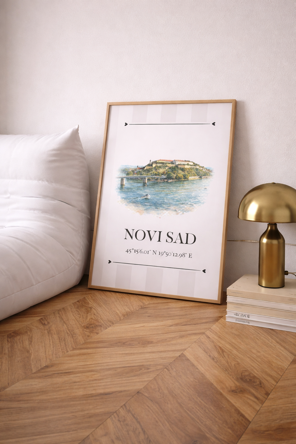 Novi Sad Poster – Wahrzeichen Illustration | Stadtposter Serbien