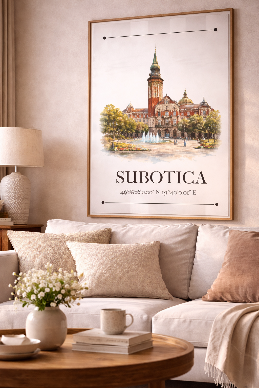 Subotica Poster – Wahrzeichen Illustration | Stadtposter Serbien