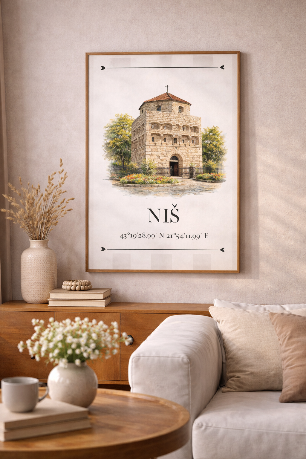 Niš Poster – Wahrzeichen Illustration | Stadtposter Serbien