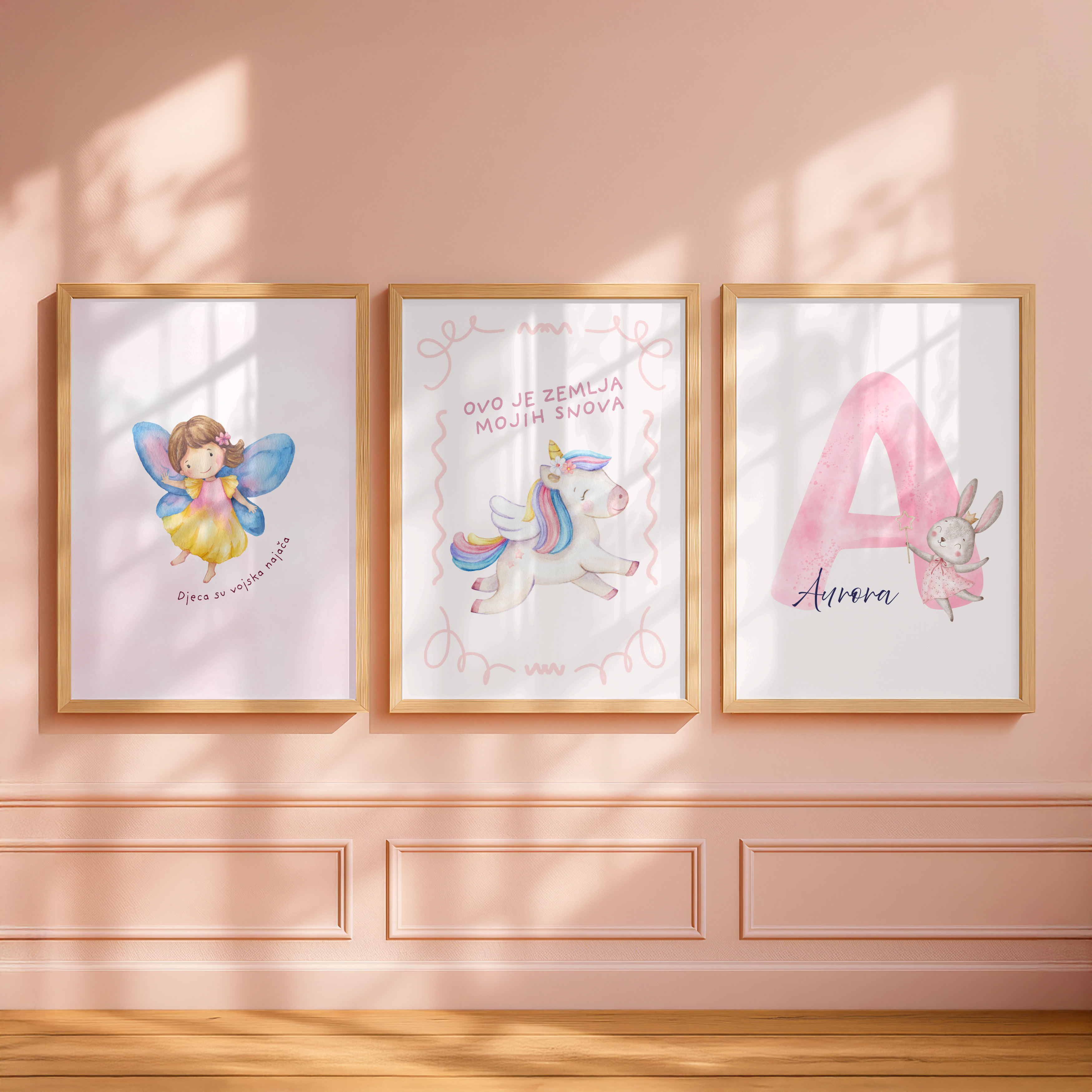 „Land meiner Träume“ | Süße Einhorn Illustration fürs Kinderzimmer