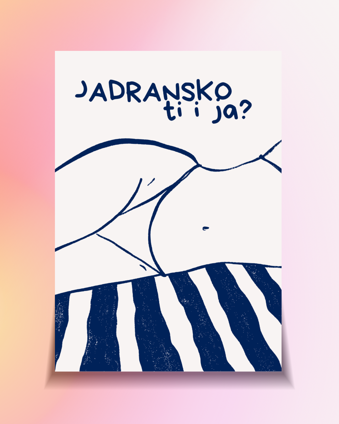 "Adriatisches Meer, du und ich" Poster Line Art