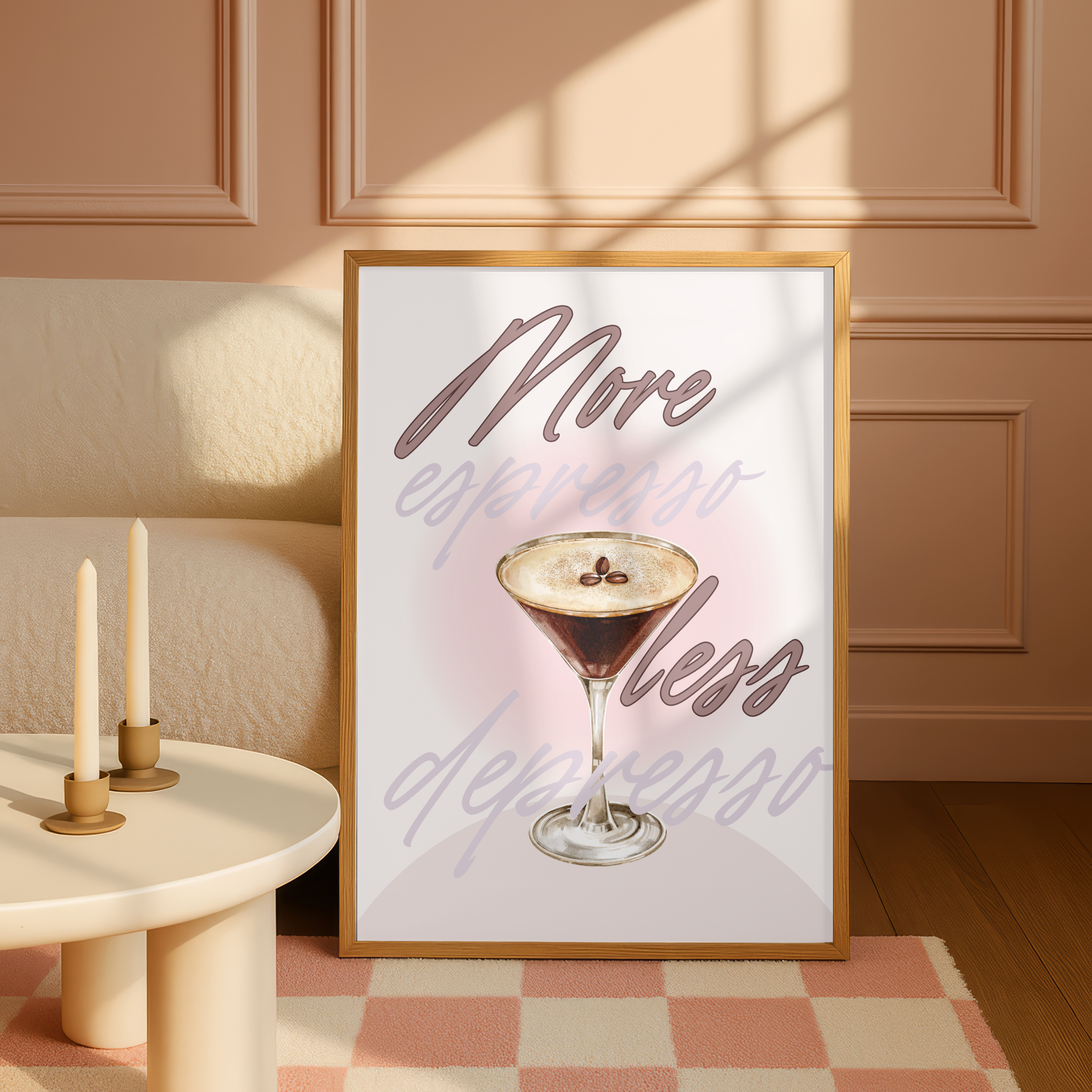 More Espresso, Less Depresso – Coffee Statement Poster
