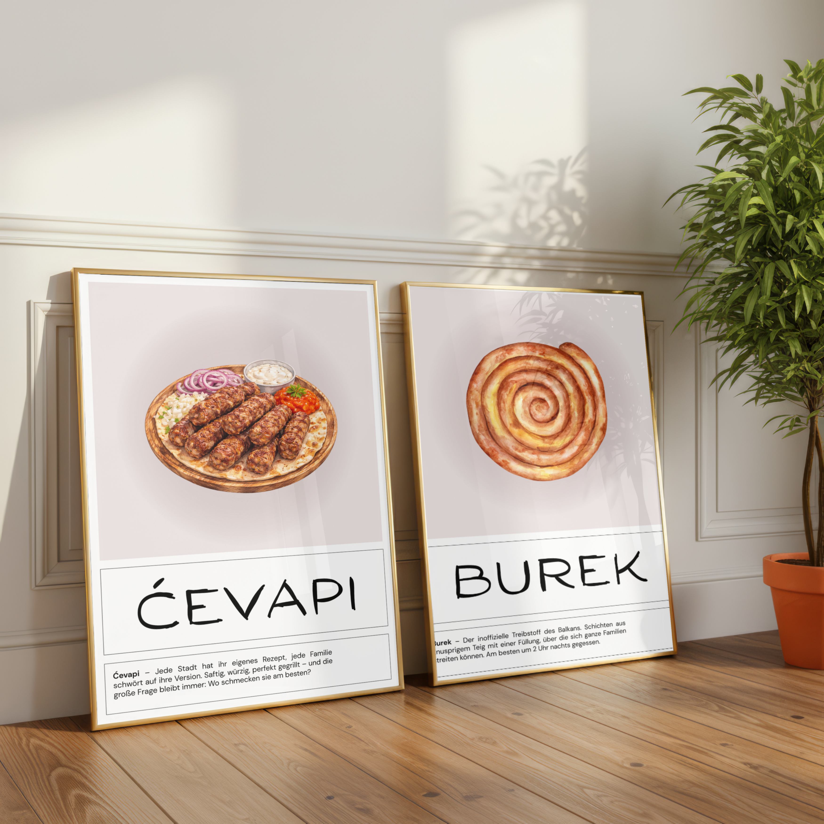 Burek Poster – Balkan Food Küchenposter Wanddekoration