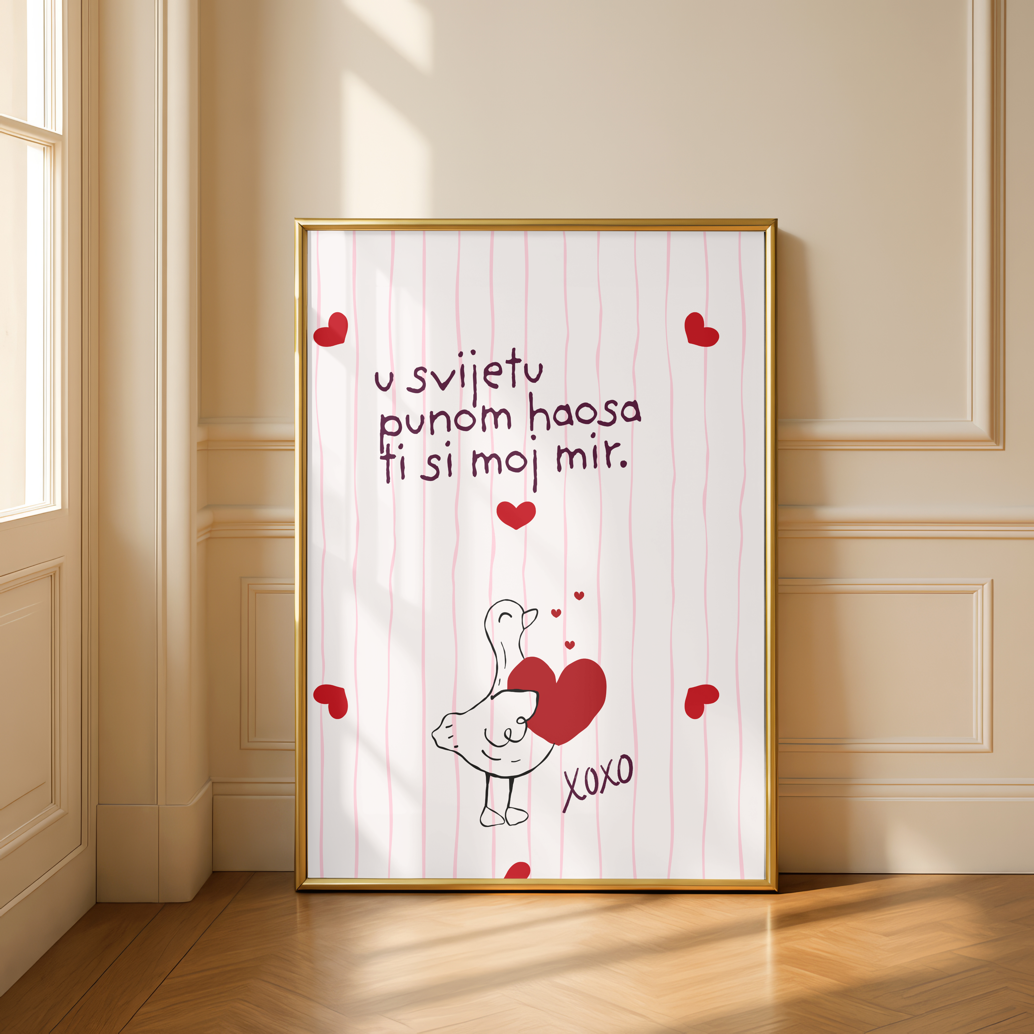 Ti Si moj Mir - Liebe Poster mit Herz