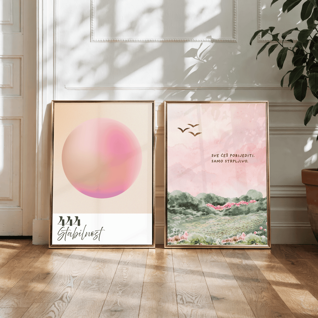 444 Stabilnost – Angel Number Wall Art