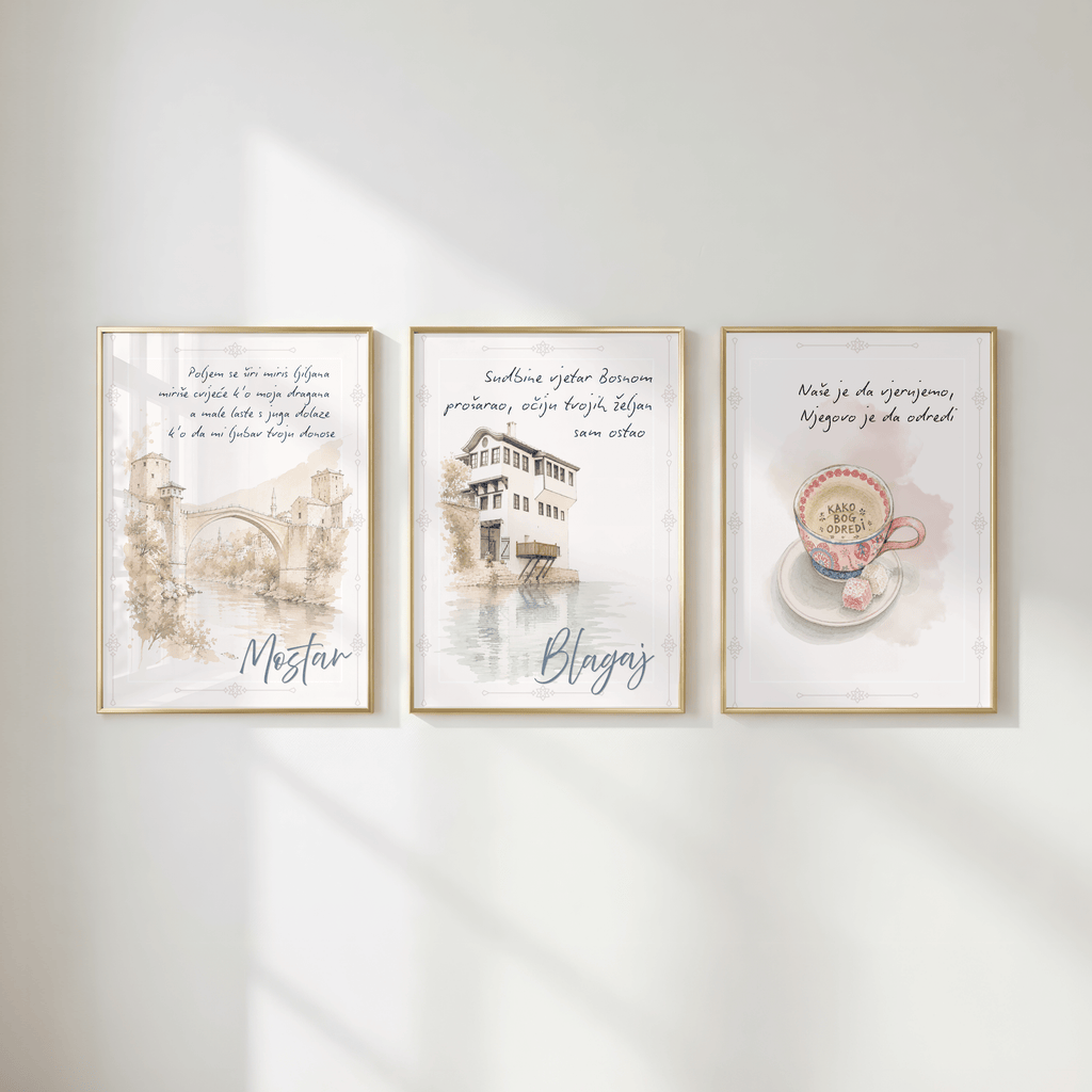 „Wie Gott es bestimmt“ Fildžan Illustrationsposter