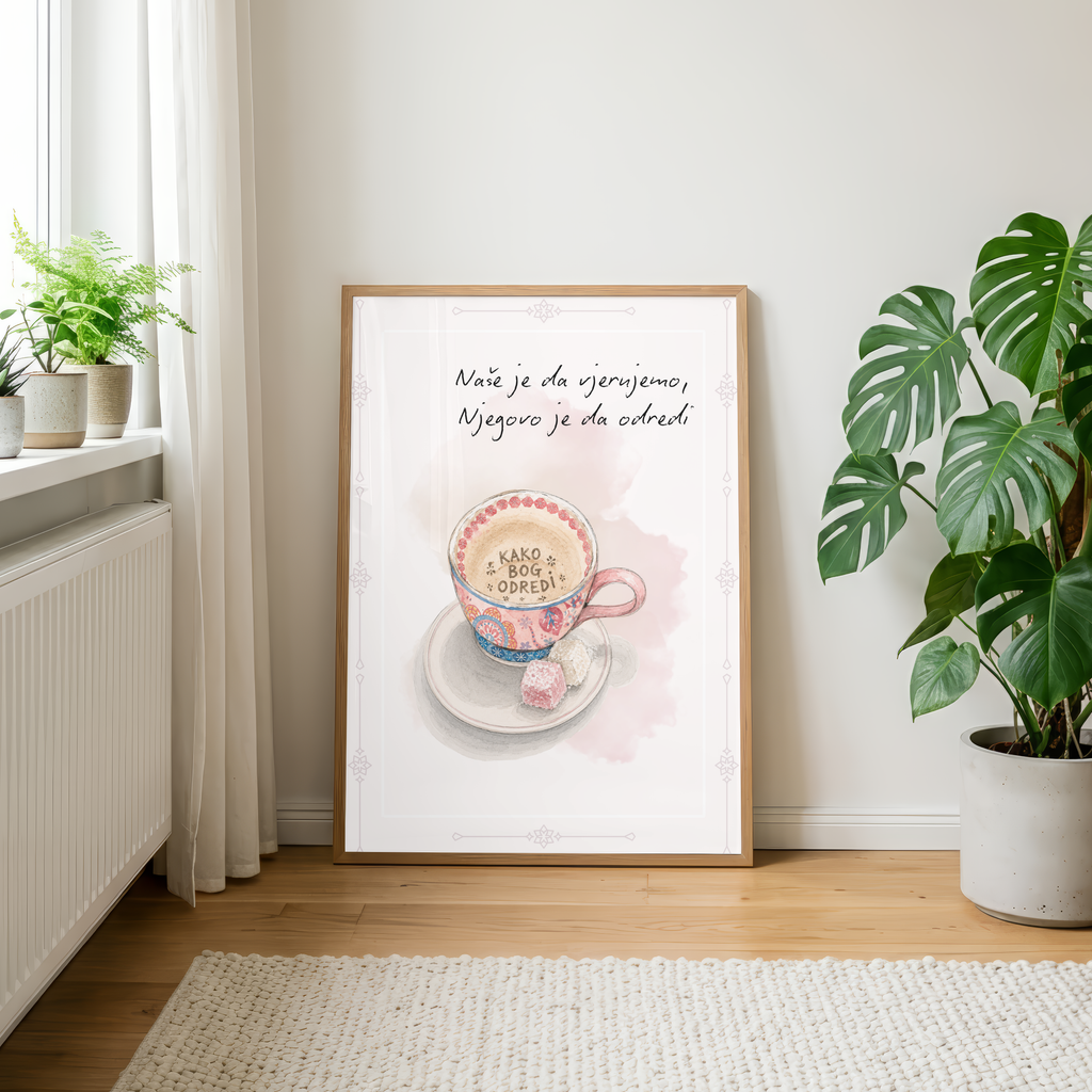 „Wie Gott es bestimmt“ Fildžan Illustrationsposter