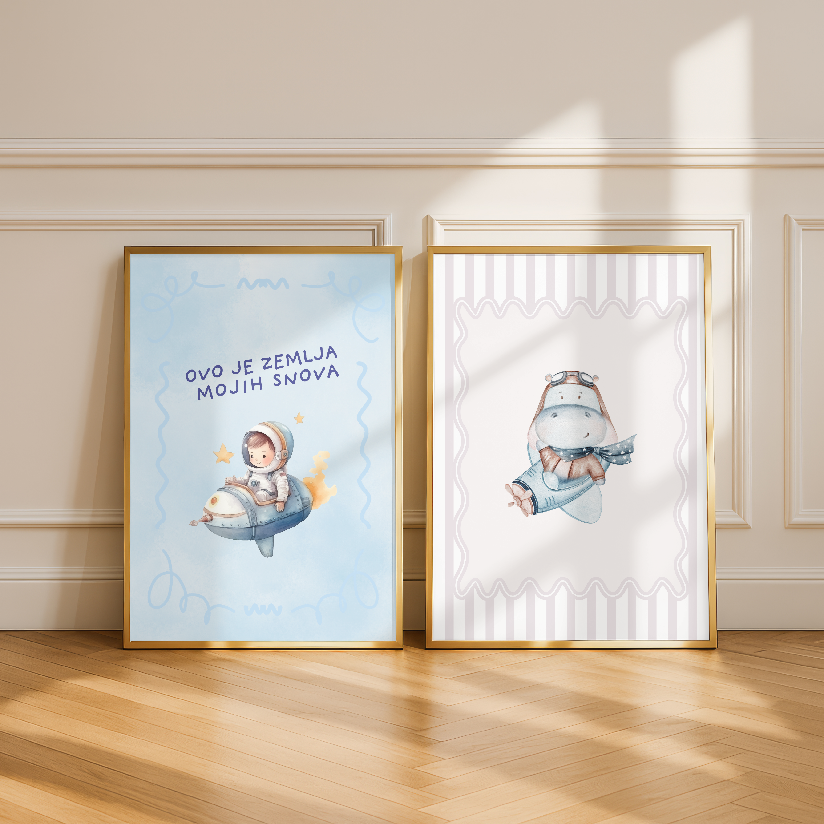 „Kleiner Weltraumheld“ | Niedliches Astronauten Poster fürs Kinderzimmer