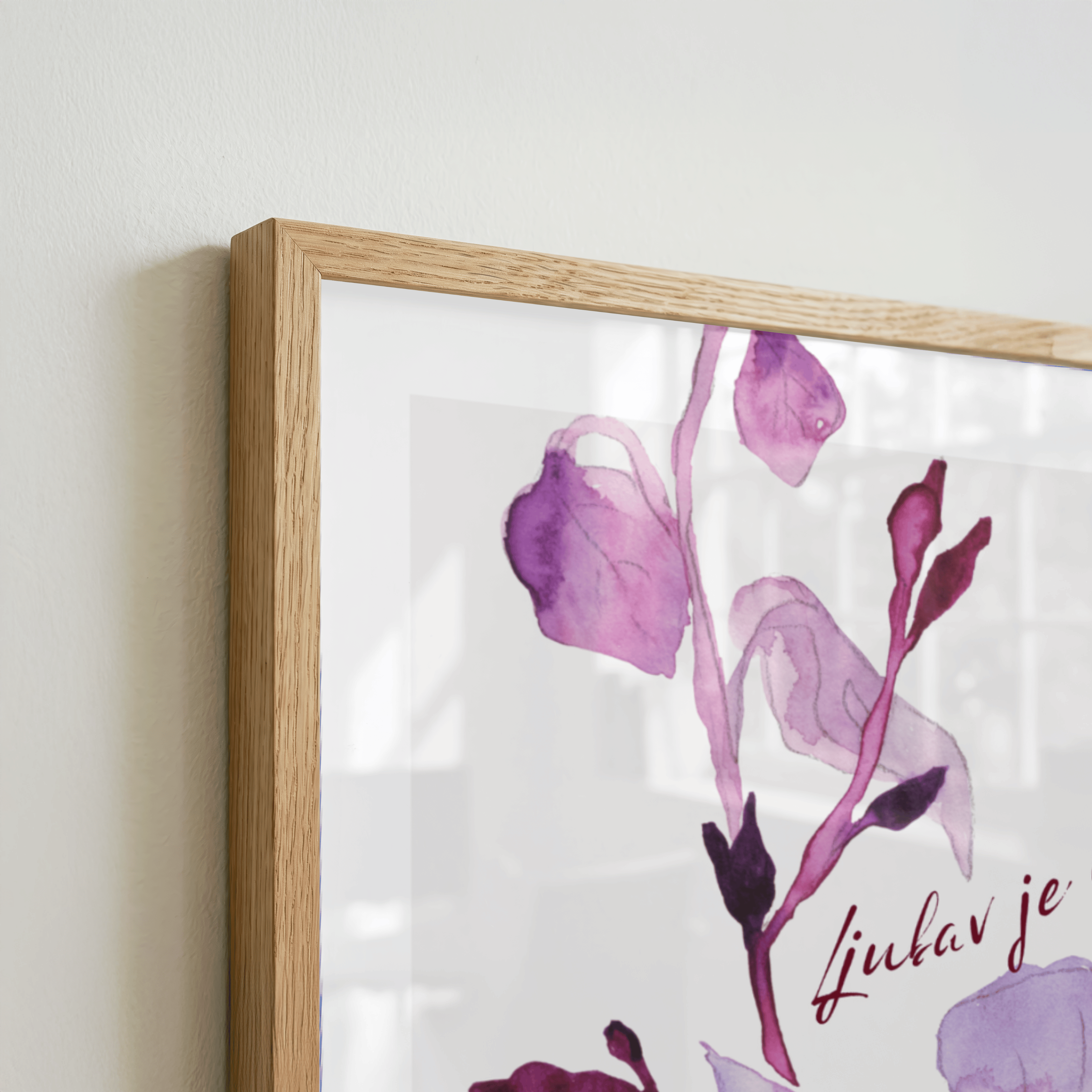 Botanische Aquarellkunst – Blüten in Violett
