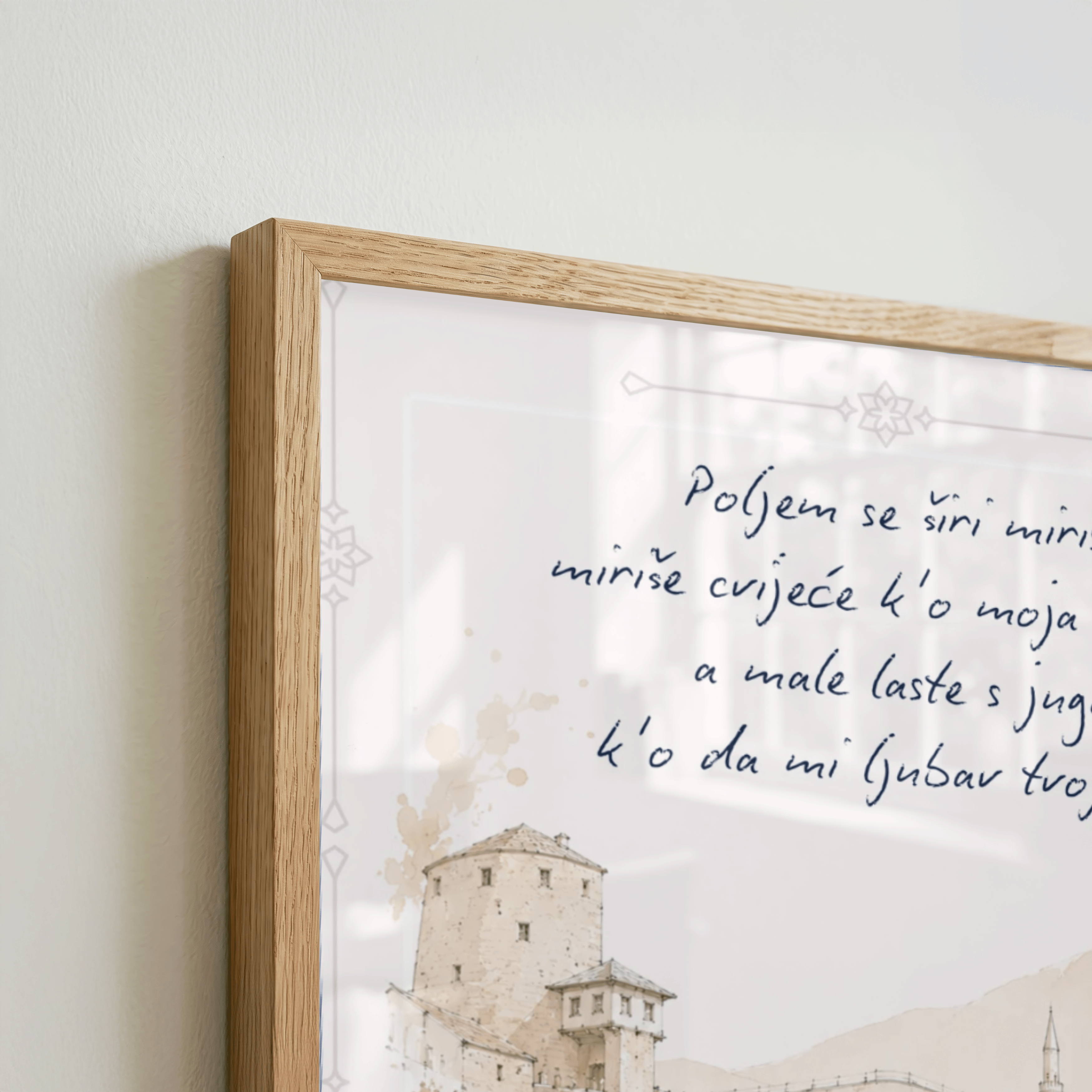 Mostar – Zeitlose Erinnerung | Aquarell-Kunstdruck mit der Alten Brücke