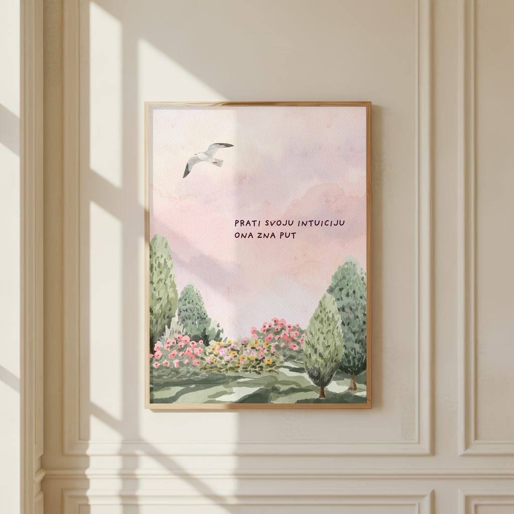 Inspirationsposter – Vertraue deiner Intuition