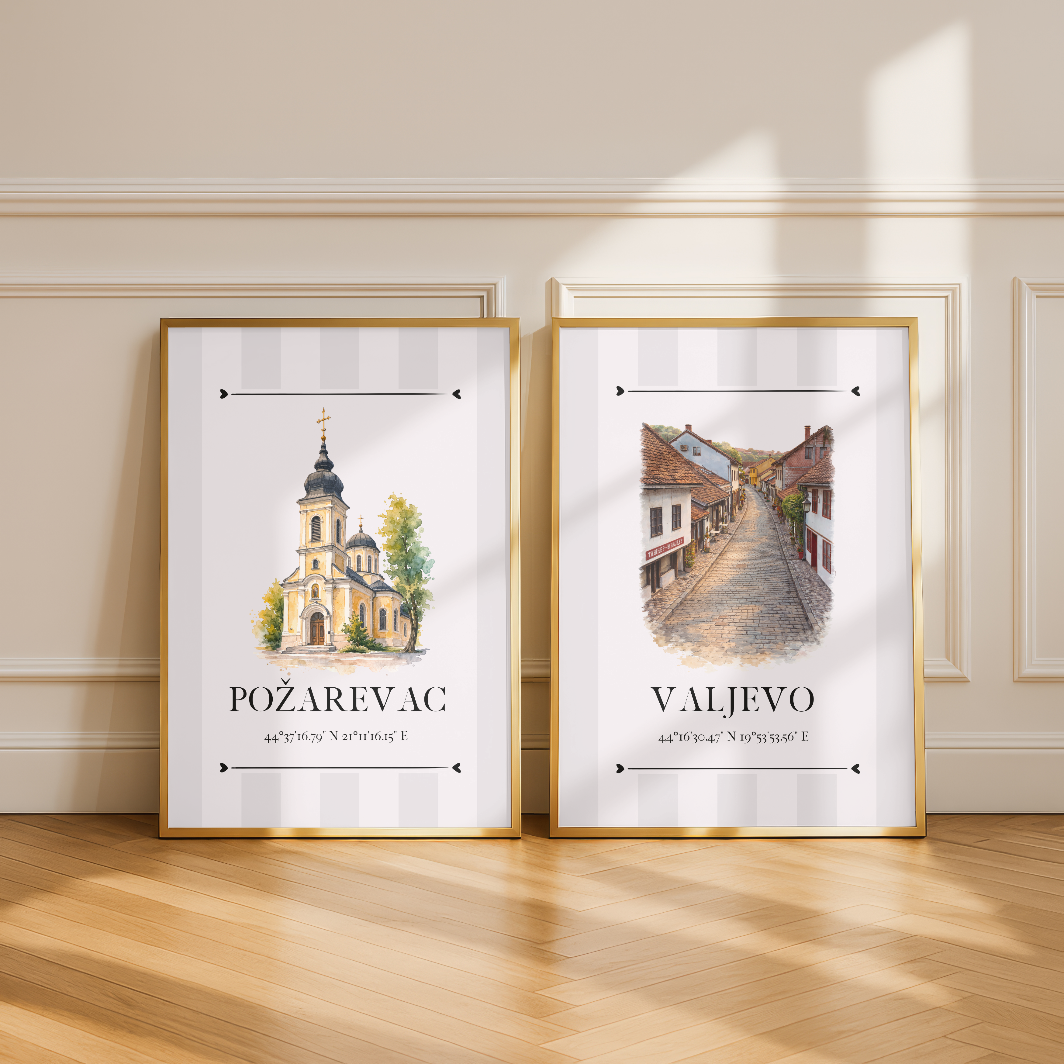 Požarevac Poster – Wahrzeichen Illustration | Stadtposter Serbien