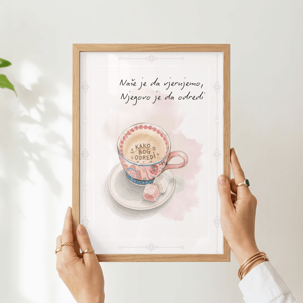 „Wie Gott es bestimmt“ Fildžan Illustrationsposter