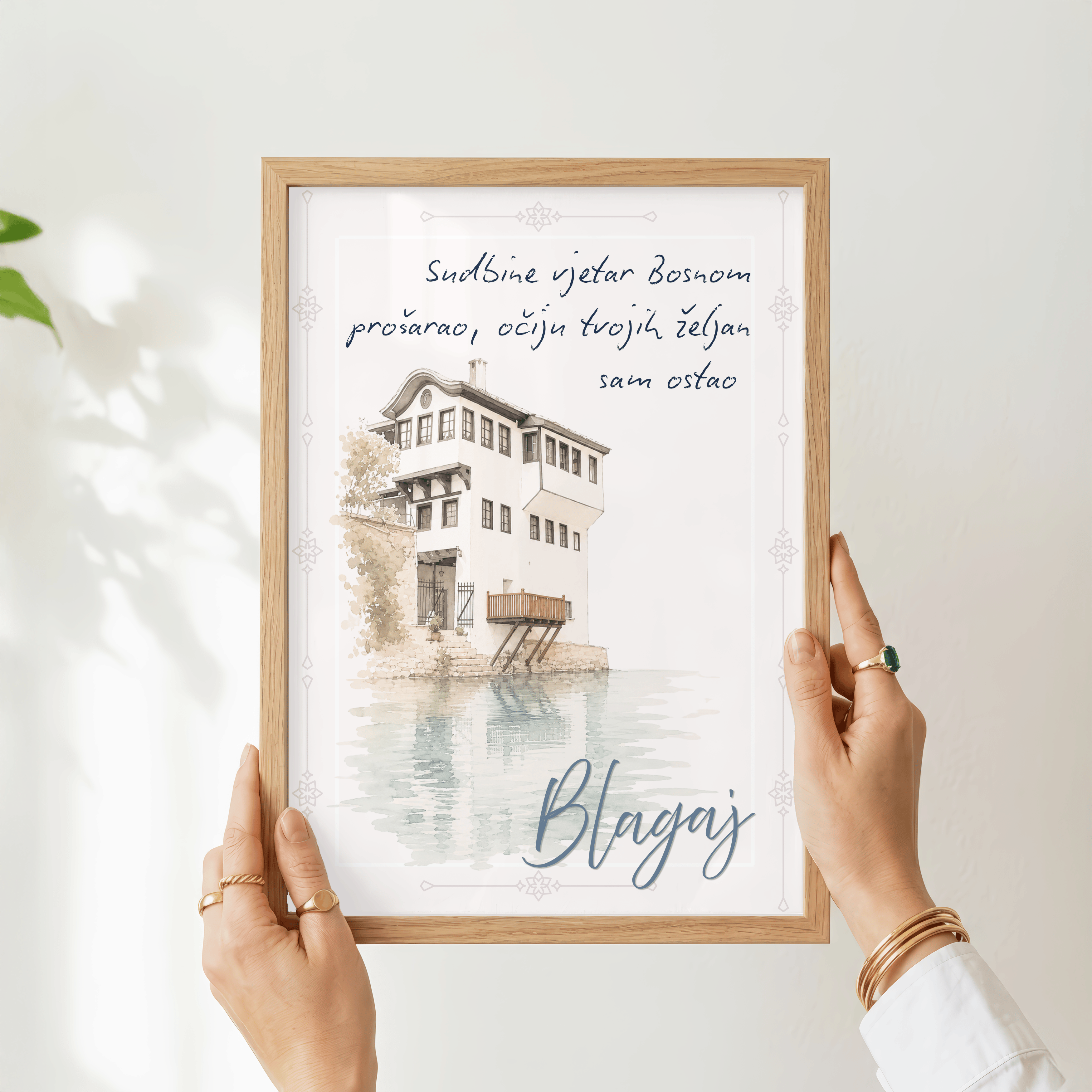Blagaj – Zeitlose Erinnerung | Herzegowina Aquarell-Kunstdruck